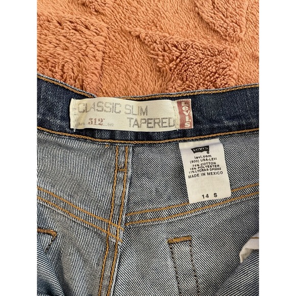 Levis 512 Women's Jeans Size 14 Slim Tapered High-Rise Blue Denim Stretch - Picture 4 of 7